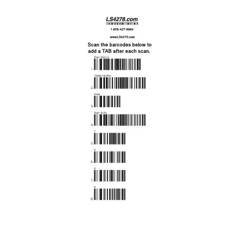 Alt Tab Scanner Code Tab after Scan Sheet | Barcode Scanners, Wireless & Mobile Computers ...